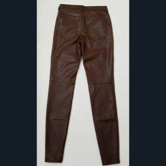 Free People Vegan High Rise Skinny Pants Brown - Picture 3 of 7